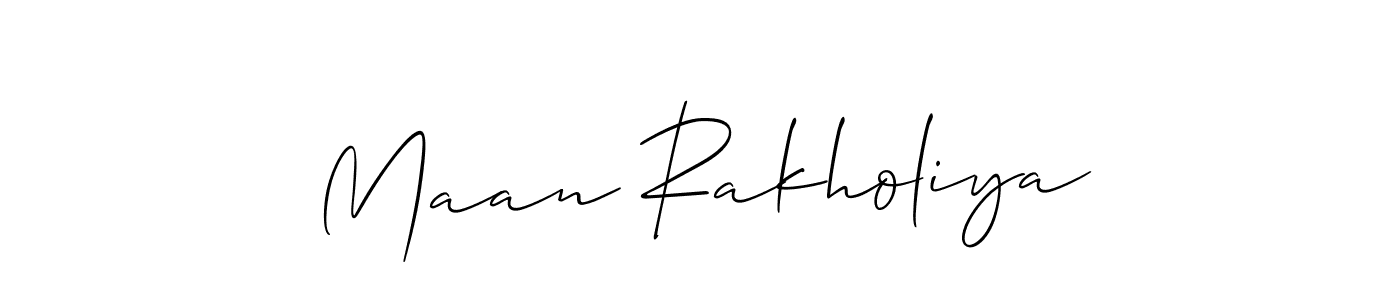 Make a beautiful signature design for name Maan Rakholiya. Use this online signature maker to create a handwritten signature for free. Maan Rakholiya signature style 2 images and pictures png