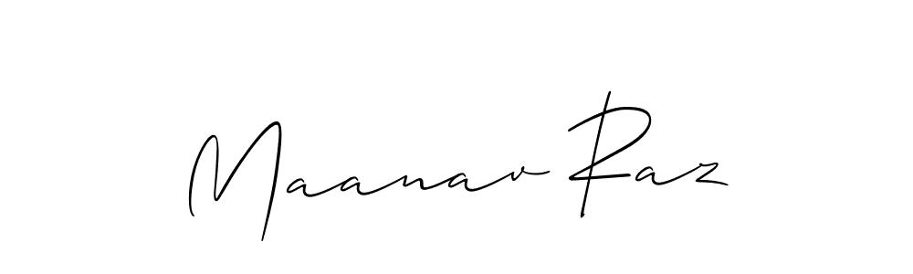 Create a beautiful signature design for name Maanav Raz. With this signature (Allison_Script) fonts, you can make a handwritten signature for free. Maanav Raz signature style 2 images and pictures png