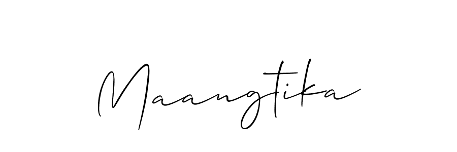Also we have Maangtika name is the best signature style. Create professional handwritten signature collection using Allison_Script autograph style. Maangtika signature style 2 images and pictures png