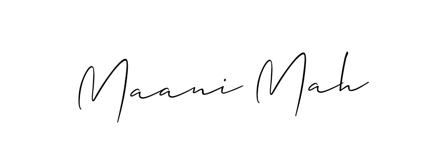 Also we have Maani Mah name is the best signature style. Create professional handwritten signature collection using Allison_Script autograph style. Maani Mah signature style 2 images and pictures png
