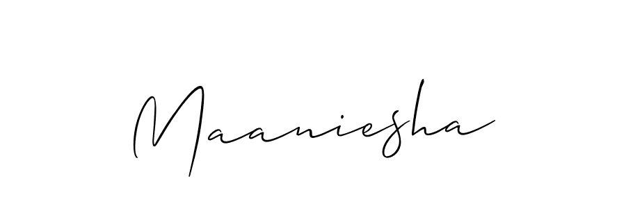 Once you've used our free online signature maker to create your best signature Allison_Script style, it's time to enjoy all of the benefits that Maaniesha name signing documents. Maaniesha signature style 2 images and pictures png