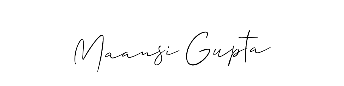 Also we have Maansi Gupta name is the best signature style. Create professional handwritten signature collection using Allison_Script autograph style. Maansi Gupta signature style 2 images and pictures png