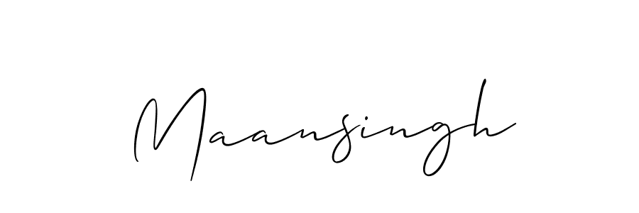 Make a beautiful signature design for name Maansingh. With this signature (Allison_Script) style, you can create a handwritten signature for free. Maansingh signature style 2 images and pictures png