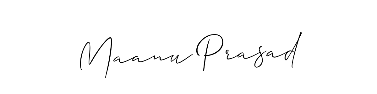 How to Draw Maanu Prasad signature style? Allison_Script is a latest design signature styles for name Maanu Prasad. Maanu Prasad signature style 2 images and pictures png
