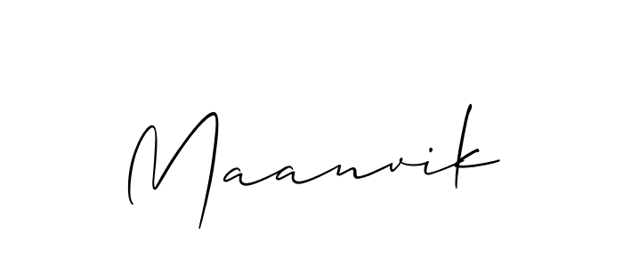 Make a beautiful signature design for name Maanvik. With this signature (Allison_Script) style, you can create a handwritten signature for free. Maanvik signature style 2 images and pictures png