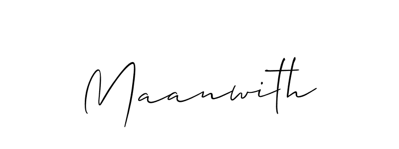 Maanwith stylish signature style. Best Handwritten Sign (Allison_Script) for my name. Handwritten Signature Collection Ideas for my name Maanwith. Maanwith signature style 2 images and pictures png