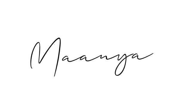 Also we have Maanya name is the best signature style. Create professional handwritten signature collection using Allison_Script autograph style. Maanya signature style 2 images and pictures png