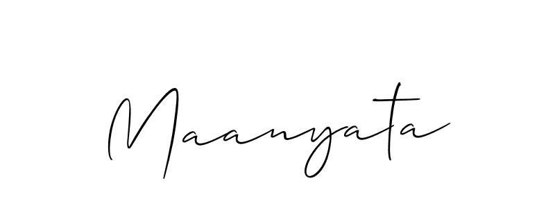 It looks lik you need a new signature style for name Maanyata. Design unique handwritten (Allison_Script) signature with our free signature maker in just a few clicks. Maanyata signature style 2 images and pictures png