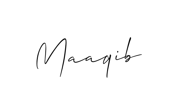 How to make Maaqib signature? Allison_Script is a professional autograph style. Create handwritten signature for Maaqib name. Maaqib signature style 2 images and pictures png