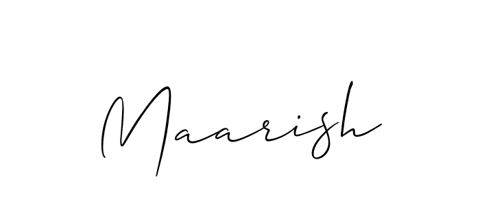 Maarish stylish signature style. Best Handwritten Sign (Allison_Script) for my name. Handwritten Signature Collection Ideas for my name Maarish. Maarish signature style 2 images and pictures png