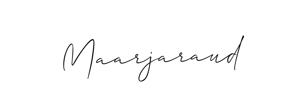 How to make Maarjaraud name signature. Use Allison_Script style for creating short signs online. This is the latest handwritten sign. Maarjaraud signature style 2 images and pictures png