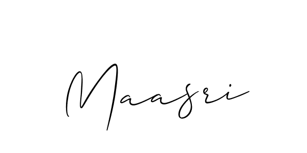 Use a signature maker to create a handwritten signature online. With this signature software, you can design (Allison_Script) your own signature for name Maasri. Maasri signature style 2 images and pictures png