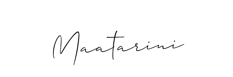 Create a beautiful signature design for name Maatarini. With this signature (Allison_Script) fonts, you can make a handwritten signature for free. Maatarini signature style 2 images and pictures png