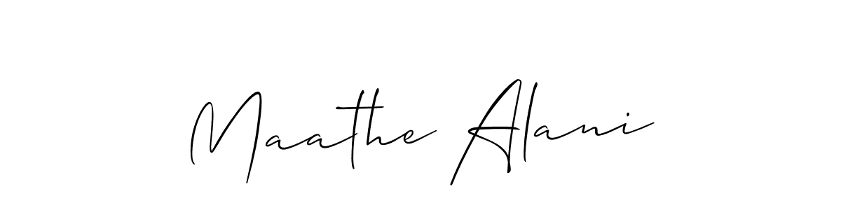 Also we have Maathe Alani name is the best signature style. Create professional handwritten signature collection using Allison_Script autograph style. Maathe Alani signature style 2 images and pictures png