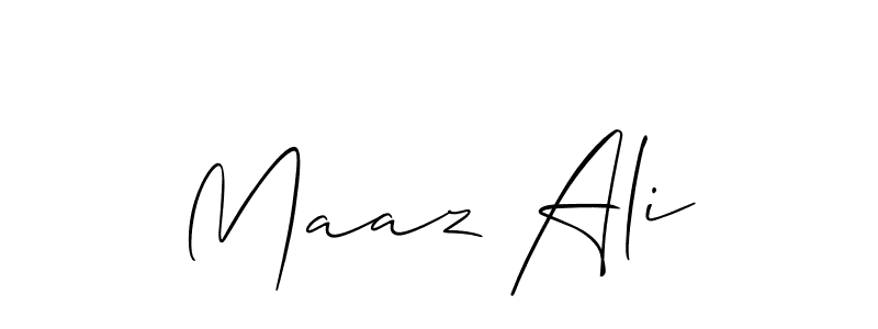 if you are searching for the best signature style for your name Maaz Ali. so please give up your signature search. here we have designed multiple signature styles  using Allison_Script. Maaz Ali signature style 2 images and pictures png