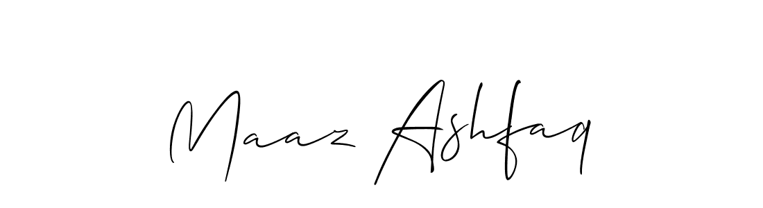Make a short Maaz Ashfaq signature style. Manage your documents anywhere anytime using Allison_Script. Create and add eSignatures, submit forms, share and send files easily. Maaz Ashfaq signature style 2 images and pictures png