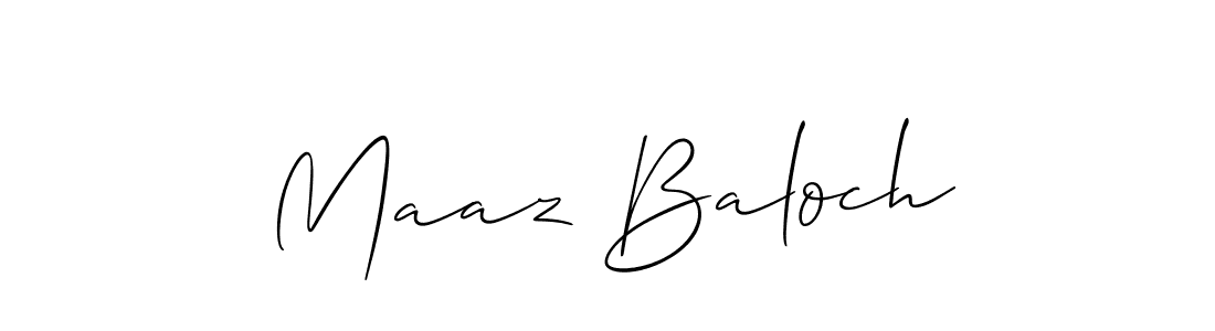 You should practise on your own different ways (Allison_Script) to write your name (Maaz Baloch) in signature. don't let someone else do it for you. Maaz Baloch signature style 2 images and pictures png