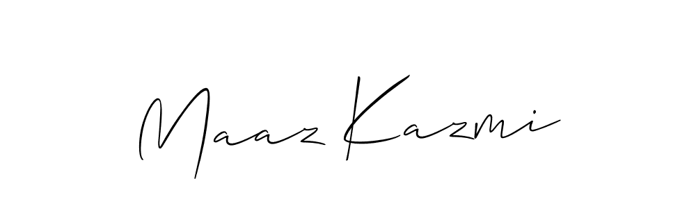 Maaz Kazmi stylish signature style. Best Handwritten Sign (Allison_Script) for my name. Handwritten Signature Collection Ideas for my name Maaz Kazmi. Maaz Kazmi signature style 2 images and pictures png