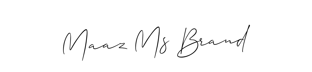 Create a beautiful signature design for name Maaz Ms Brand. With this signature (Allison_Script) fonts, you can make a handwritten signature for free. Maaz Ms Brand signature style 2 images and pictures png