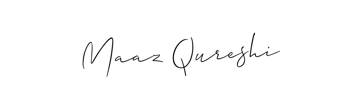 Also we have Maaz Qureshi name is the best signature style. Create professional handwritten signature collection using Allison_Script autograph style. Maaz Qureshi signature style 2 images and pictures png