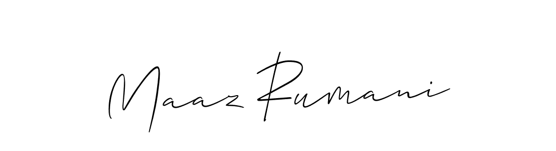 This is the best signature style for the Maaz Rumani name. Also you like these signature font (Allison_Script). Mix name signature. Maaz Rumani signature style 2 images and pictures png