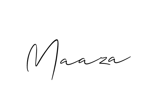 Use a signature maker to create a handwritten signature online. With this signature software, you can design (Allison_Script) your own signature for name Maaza. Maaza signature style 2 images and pictures png