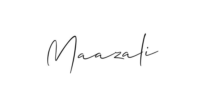 Design your own signature with our free online signature maker. With this signature software, you can create a handwritten (Allison_Script) signature for name Maazali. Maazali signature style 2 images and pictures png