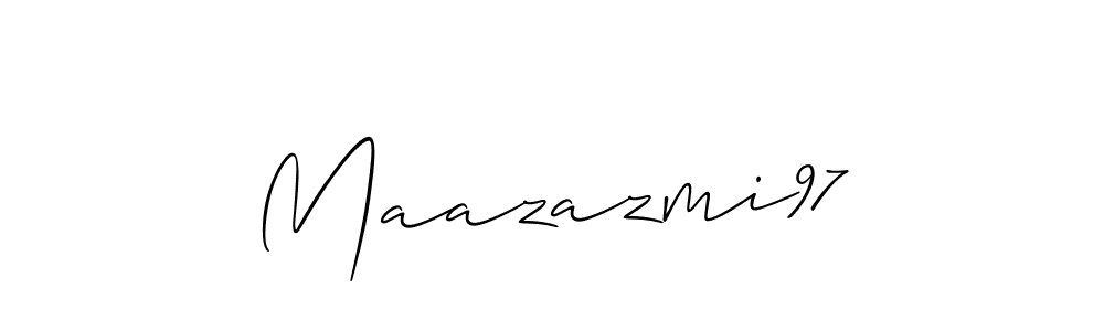 Design your own signature with our free online signature maker. With this signature software, you can create a handwritten (Allison_Script) signature for name Maazazmi97. Maazazmi97 signature style 2 images and pictures png