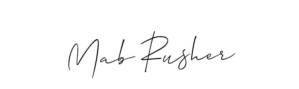 Make a short Mab Rusher signature style. Manage your documents anywhere anytime using Allison_Script. Create and add eSignatures, submit forms, share and send files easily. Mab Rusher signature style 2 images and pictures png