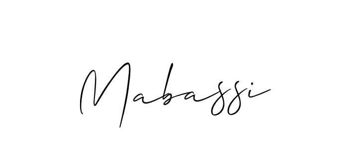 Make a beautiful signature design for name Mabassi. With this signature (Allison_Script) style, you can create a handwritten signature for free. Mabassi signature style 2 images and pictures png