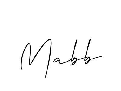 You should practise on your own different ways (Allison_Script) to write your name (Mabb) in signature. don't let someone else do it for you. Mabb signature style 2 images and pictures png