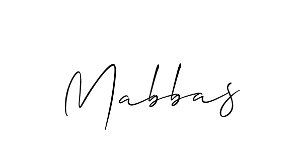 Design your own signature with our free online signature maker. With this signature software, you can create a handwritten (Allison_Script) signature for name Mabbas. Mabbas signature style 2 images and pictures png