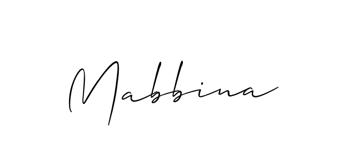 You should practise on your own different ways (Allison_Script) to write your name (Mabbina) in signature. don't let someone else do it for you. Mabbina signature style 2 images and pictures png