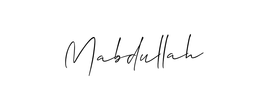 How to make Mabdullah name signature. Use Allison_Script style for creating short signs online. This is the latest handwritten sign. Mabdullah signature style 2 images and pictures png