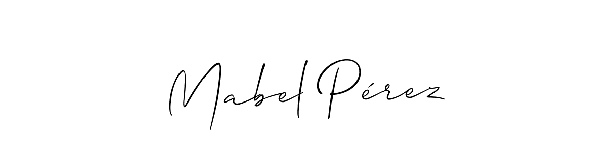 Also we have Mabel Pérez name is the best signature style. Create professional handwritten signature collection using Allison_Script autograph style. Mabel Pérez signature style 2 images and pictures png