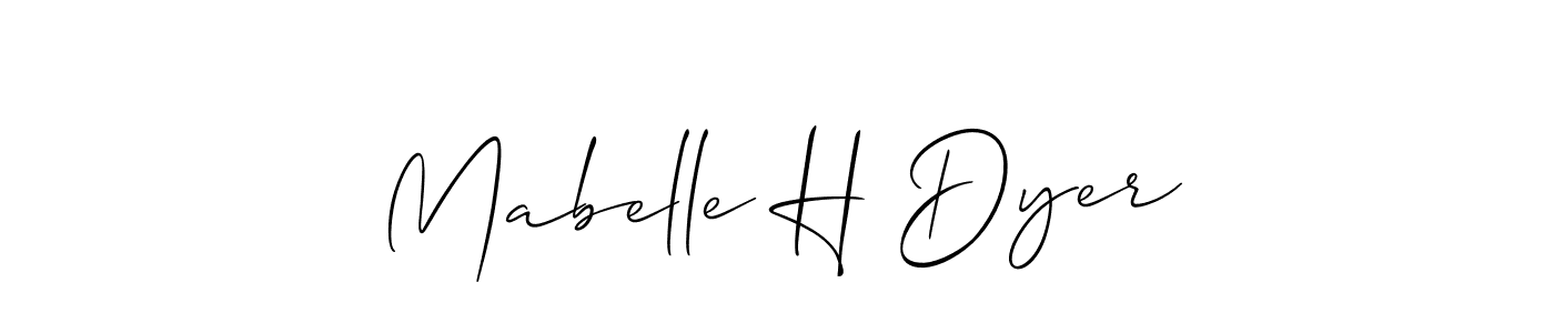 Make a beautiful signature design for name Mabelle H Dyer. With this signature (Allison_Script) style, you can create a handwritten signature for free. Mabelle H Dyer signature style 2 images and pictures png