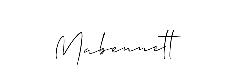 Use a signature maker to create a handwritten signature online. With this signature software, you can design (Allison_Script) your own signature for name Mabennett. Mabennett signature style 2 images and pictures png