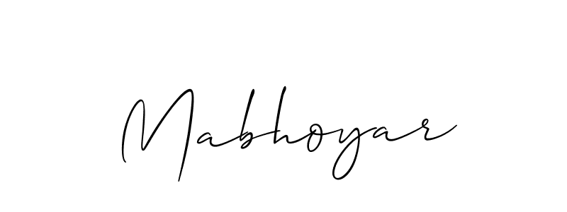 How to Draw Mabhoyar signature style? Allison_Script is a latest design signature styles for name Mabhoyar. Mabhoyar signature style 2 images and pictures png