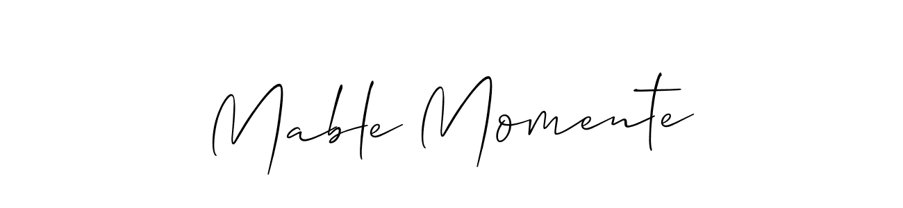 Mable Momente stylish signature style. Best Handwritten Sign (Allison_Script) for my name. Handwritten Signature Collection Ideas for my name Mable Momente. Mable Momente signature style 2 images and pictures png