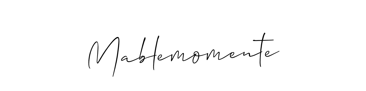 How to make Mablemomente signature? Allison_Script is a professional autograph style. Create handwritten signature for Mablemomente name. Mablemomente signature style 2 images and pictures png