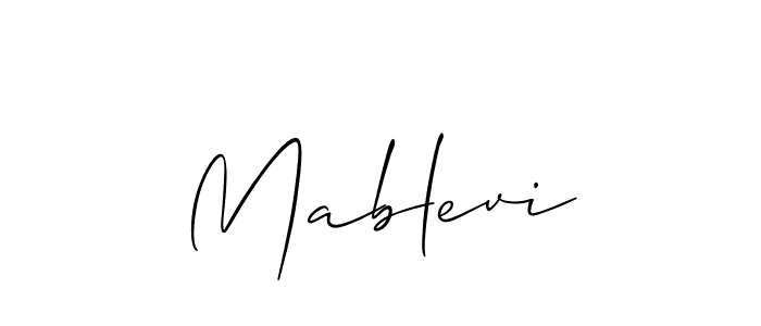 Make a beautiful signature design for name Mablevi. With this signature (Allison_Script) style, you can create a handwritten signature for free. Mablevi signature style 2 images and pictures png