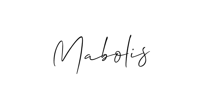 It looks lik you need a new signature style for name Mabolis. Design unique handwritten (Allison_Script) signature with our free signature maker in just a few clicks. Mabolis signature style 2 images and pictures png