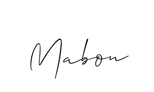Create a beautiful signature design for name Mabon. With this signature (Allison_Script) fonts, you can make a handwritten signature for free. Mabon signature style 2 images and pictures png