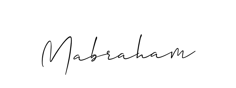 How to make Mabraham name signature. Use Allison_Script style for creating short signs online. This is the latest handwritten sign. Mabraham signature style 2 images and pictures png