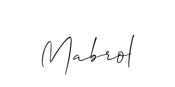 How to make Mabrol signature? Allison_Script is a professional autograph style. Create handwritten signature for Mabrol name. Mabrol signature style 2 images and pictures png