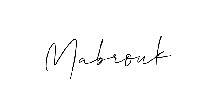 Make a beautiful signature design for name Mabrouk. With this signature (Allison_Script) style, you can create a handwritten signature for free. Mabrouk signature style 2 images and pictures png