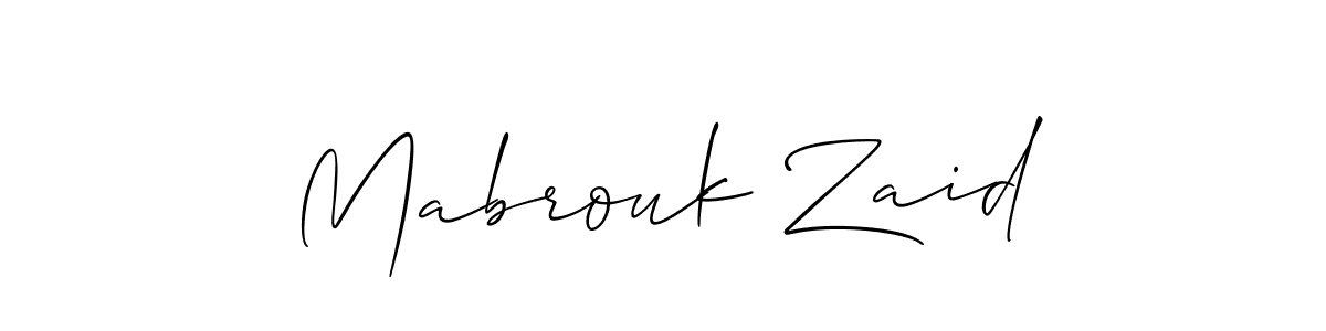 It looks lik you need a new signature style for name Mabrouk Zaid. Design unique handwritten (Allison_Script) signature with our free signature maker in just a few clicks. Mabrouk Zaid signature style 2 images and pictures png