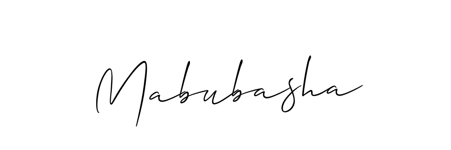 It looks lik you need a new signature style for name Mabubasha. Design unique handwritten (Allison_Script) signature with our free signature maker in just a few clicks. Mabubasha signature style 2 images and pictures png