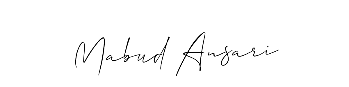 Also we have Mabud Ansari name is the best signature style. Create professional handwritten signature collection using Allison_Script autograph style. Mabud Ansari signature style 2 images and pictures png