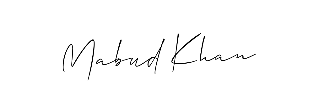Create a beautiful signature design for name Mabud Khan. With this signature (Allison_Script) fonts, you can make a handwritten signature for free. Mabud Khan signature style 2 images and pictures png